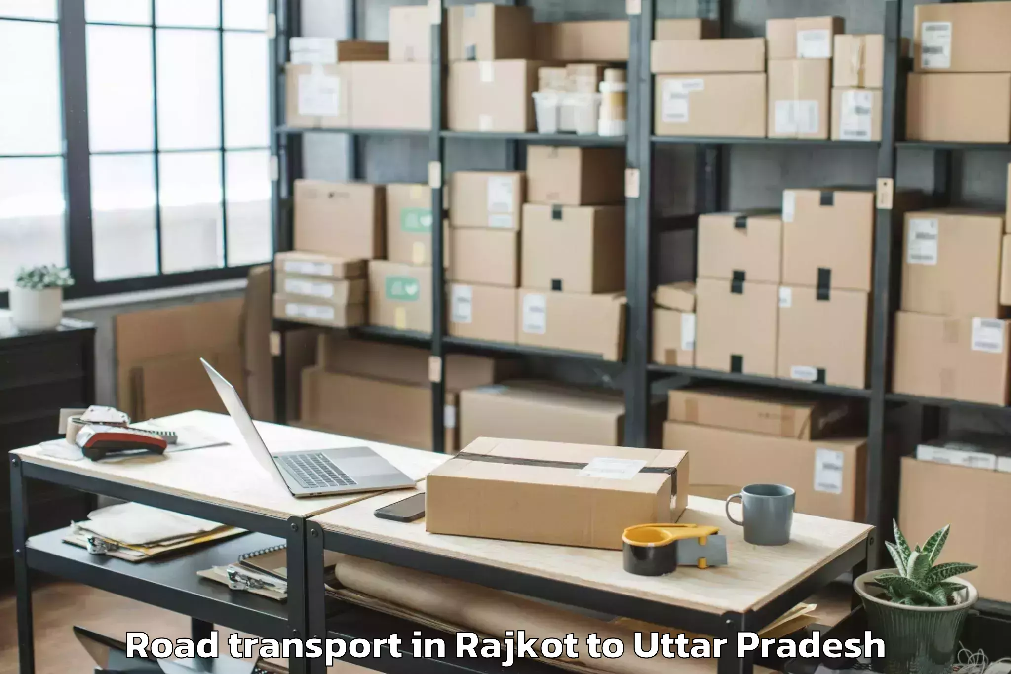 Comprehensive Rajkot to Abhilashi University Lucknow Road Transport